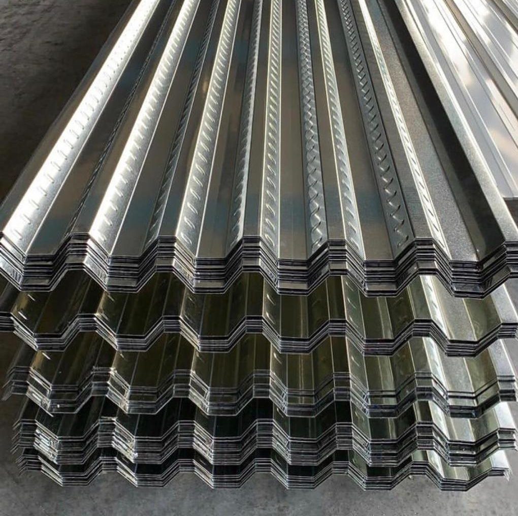 Galvanized steel decking sheets for concrete floor decking