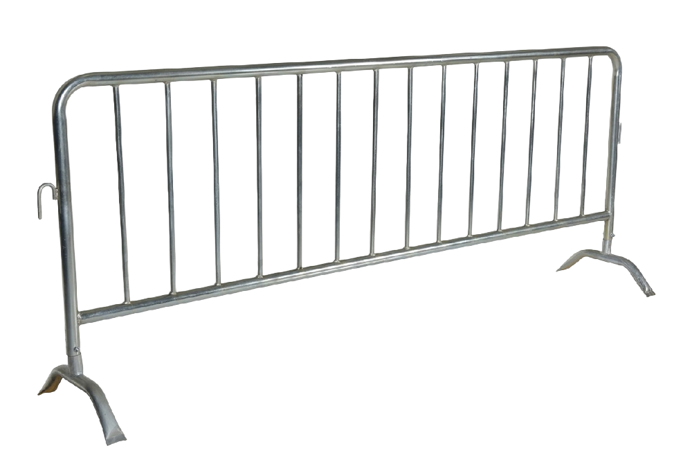 temporary fencing system with concrete base construction site
