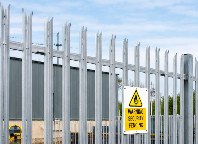 palisade fencing supplier high security steel fence industrial site uk