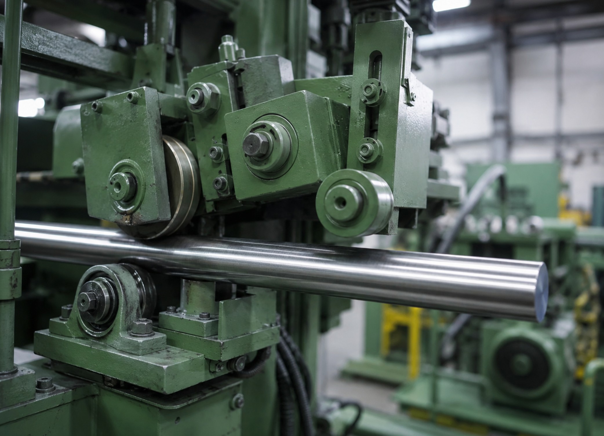 Peeled steel bars supplied by CoreMet Steel for machining and engineering applications